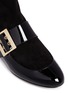 Detail View - Click To Enlarge - LANVIN - Patent leather panel suede boots