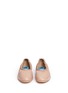 Front View - Click To Enlarge - LANVIN - Concealed wedge heel pleated leather flats