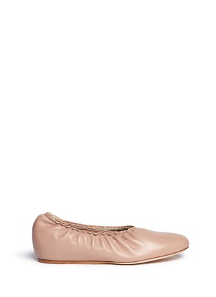 Main View - Click To Enlarge - LANVIN - Concealed wedge heel pleated leather flats