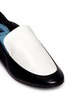 Detail View - Click To Enlarge - LANVIN - Colourblock leather loafer slippers