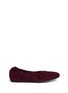 Main View - Click To Enlarge - LANVIN - Concealed wedge heel pleated suede flats
