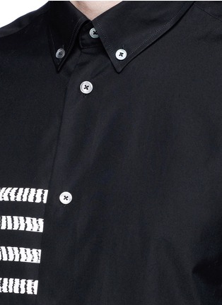 Detail View - Click To Enlarge - MC Q - Check plaid patchwork cotton shirt