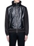 Main View - Click To Enlarge - MC Q - Nylon sleeve leather jacket
