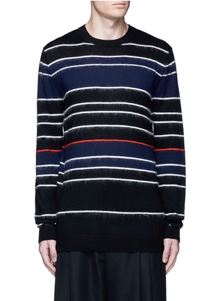 Main View - Click To Enlarge - MC Q - Knit-brushed stripe sweater