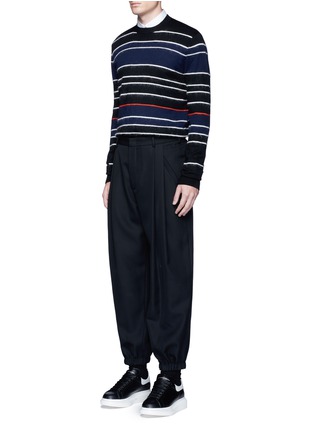 Figure View - Click To Enlarge - MC Q - Knit-brushed stripe sweater