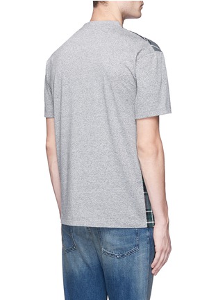 Back View - Click To Enlarge - MC Q - Tartan plaid front T-shirt