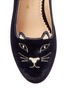 Detail View - Click To Enlarge - 201890246 - 'Incy Kitty' velvet toddler flats