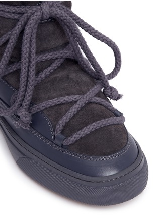 Detail View - Click To Enlarge - INUIKII - 'Classic' shearling wedge sneaker boots