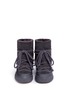 Front View - Click To Enlarge - INUIKII - 'Classic' shearling wedge sneaker boots