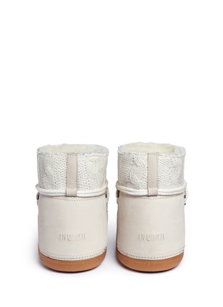 Back View - Click To Enlarge - INUIKII - Sheepskin shearling cable knit boots