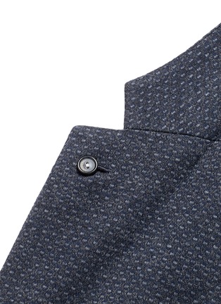 Detail View - Click To Enlarge - LARDINI - Dot jacquard cotton-wool jersey soft blazer