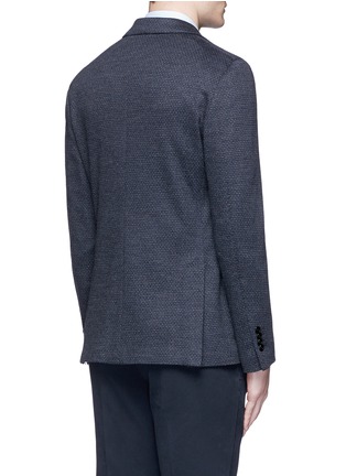 Back View - Click To Enlarge - LARDINI - Dot jacquard cotton-wool jersey soft blazer