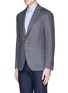 Front View - Click To Enlarge - LARDINI - 'Leisure' silk cashmere flannel blazer