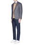 Figure View - Click To Enlarge - LARDINI - 'Leisure' silk cashmere flannel blazer
