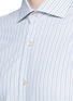 Detail View - Click To Enlarge - LARDINI - Diamond stripe jacquard cotton shirt