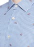 Detail View - Click To Enlarge - LARDINI - Fox jacquard gingham check shirt