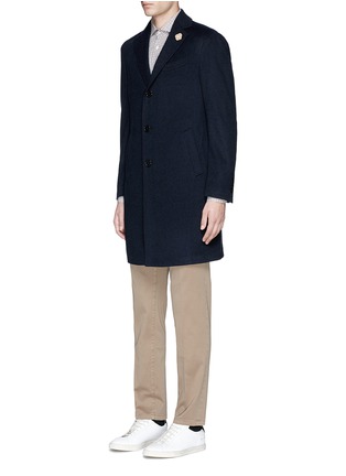 Front View - Click To Enlarge - LARDINI - Cashmere flannel coat