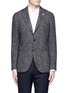 Main View - Click To Enlarge - LARDINI - 'Specialine' chevron stripe wool-cotton bouclé soft blazer
