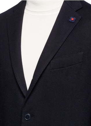 Detail View - Click To Enlarge - LARDINI - Cotton-cashmere jersey soft blazer
