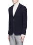 Front View - Click To Enlarge - LARDINI - Cotton-cashmere jersey soft blazer