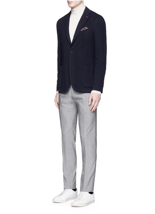 Figure View - Click To Enlarge - LARDINI - Cotton-cashmere jersey soft blazer