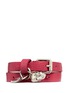 Main View - Click To Enlarge - ALEXANDER MCQUEEN - Double wrap skull leather bracelet