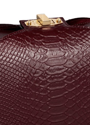 Detail View - Click To Enlarge - ALEXANDER MCQUEEN - 'The Box Bag' in python embossed leather
