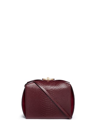 Main View - Click To Enlarge - ALEXANDER MCQUEEN - 'The Box Bag' in python embossed leather