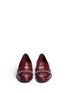Front View - Click To Enlarge - ALEXANDER MCQUEEN - Stud kiltie vamp leather loafers