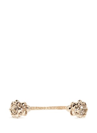 Figure View - Click To Enlarge - ALEXANDER MCQUEEN - Star dust twin skull cuff