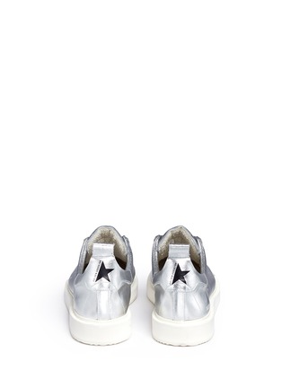 Back View - Click To Enlarge - GOLDEN GOOSE - 'Starter' metallic leather sneakers