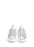 Front View - Click To Enlarge - GOLDEN GOOSE - 'Starter' metallic leather sneakers