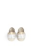 Back View - Click To Enlarge - GOLDEN GOOSE - 'Superstar' distressed metallic suede leather sneakers