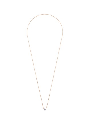 Main View - Click To Enlarge - SHIHARA - 'Half Pearl 90°' akoya pearl 18k yellow gold necklace