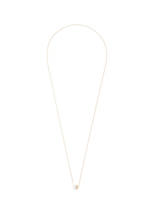 Main View - Click To Enlarge - SHIHARA - 'Half Pearl 90°' Akoya pearl 18k yellow gold necklace