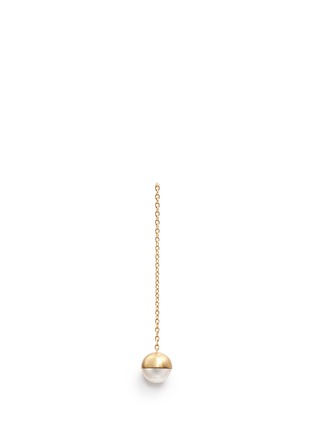 Main View - Click To Enlarge - SHIHARA - 'Half Pearl 0°' akoya pearl 18k yellow gold single earring