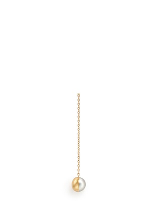Main View - Click To Enlarge - SHIHARA - 'Half Pearl 90°' akoya pearl 18k yellow gold single earring