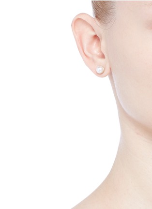 Figure View - Click To Enlarge - SHIHARA - 'Half Pearl 0°' Akoya pearl 18k yellow gold single stud earring