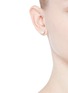 Figure View - Click To Enlarge - SHIHARA - 'Half Pearl 45°' Akoya pearl 18k yellow gold single stud earring