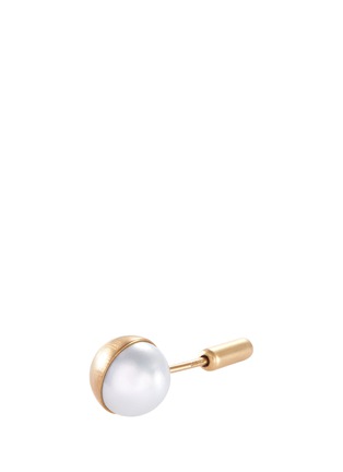Main View - Click To Enlarge - SHIHARA - 'Half Pearl 90°' Akoya pearl 18k yellow gold single earring