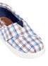 Detail View - Click To Enlarge - 90175 - Tiny Bimini woven plaid toddler slip-ons