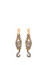 Main View - Click To Enlarge - WENDY YUE - Diamond tsavorite 18k yellow gold monkey drop earrings