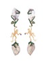 Main View - Click To Enlarge - WENDY YUE - Diamond opal gemstone 18k yellow gold monkey drop earrings