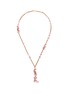 Main View - Click To Enlarge - WENDY YUE - Diamond sapphire 18k rose gold monkey pendant necklace