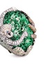Detail View - Click To Enlarge - WENDY YUE - Diamond sapphire jade 18k white gold monkey ring