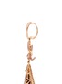 Detail View - Click To Enlarge - WENDY YUE - Diamond gemstone 18k rose gold dragonfly drop earrings