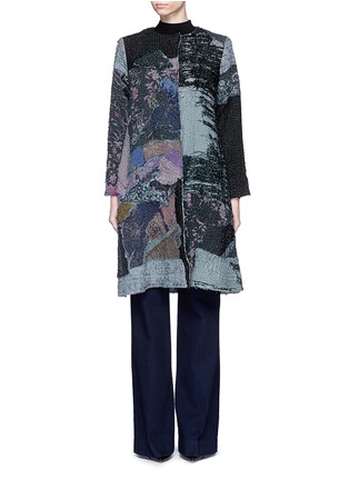 Main View - Click To Enlarge - BY WALID - 'Gigi' patchwork brocade one of a kind coat