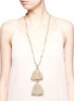 Figure View - Click To Enlarge - ISABEL MARANT - 'Berbere' beaded wood tassel necklace