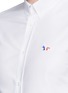 Detail View - Click To Enlarge - MAISON KITSUNÉ - Fox logo embroidery cotton Oxford shirt