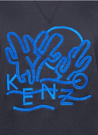Detail View - Click To Enlarge - KENZO - 'Dancing Cactus' appliqué sweatshirt